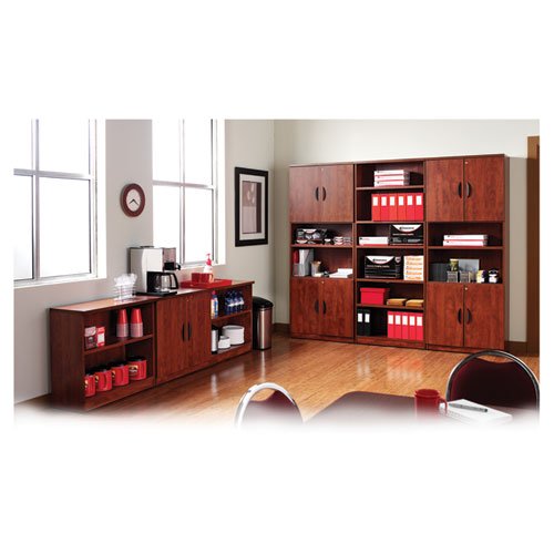 Alera VA638232MC Valencia Bookcase, 6-Shelf, 31-3/4 x 14 x 80-3/8, Med. Cherry