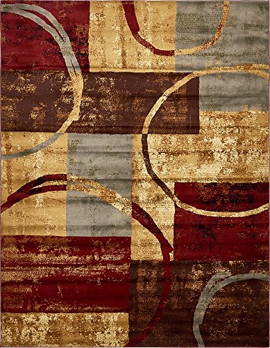 Unique Loom Barista Collection Area Rug - Kouillou (9' x 12' Rectangle, Multi/ Brown)