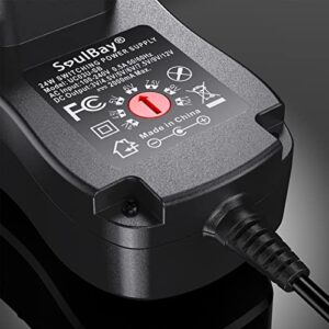 [Upgraded Version] SoulBay Universal AC/DC Adapter Multi-Voltage Regulated Switching Power Supply with 8 Selectable Adapter Plugs, for 3V to 12V Home Electronics, 2Amps Max