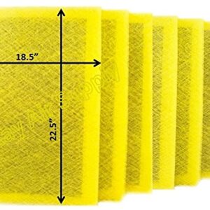 RAYAIR SUPPLY 20x25 MicroPower Guard Air Cleaner Replacement Filter Pads (6 Pack) Yellow