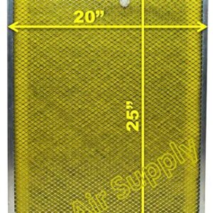 RAYAIR SUPPLY 20x25 MicroPower Guard Air Cleaner Replacement Filter Pads (6 Pack) Yellow