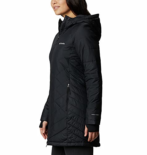 Columbia Women's Heavenly Long Hooded Jacket, Black, X-Large