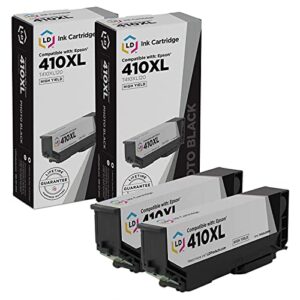 ld products remanufactured ink cartridge replacement for epson 410 410xl high yield (photo black, 2-pack)