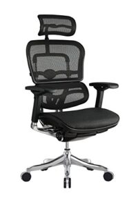 eurotech seating ergo elite high back chair, black
