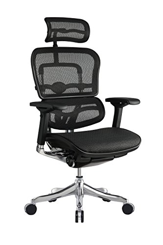 Eurotech Seating Ergo Elite High Back Chair, Black