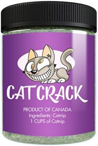 cat crack catnip, 100% natural cat nip blend that energizes and excites cats, safe & non-addictive catnip treats used for cat play, cat training, & new catnip toys, cat tree, & cat bed (1 cup)