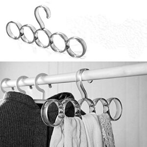 SCARF HANGER-NO SNAG STORAGE FOR SCARVES, TIES, BELTS, SHAWLS, PASHMINAS, LEGGINGS- WITH 5 LOOP HOLES