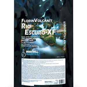 Brightwell Aquatics FlorinVolcanit Rio Escuro-XF - Extra Fine Black Volcanic Ash Substrate for Freshwater Shrimp, 25 LBS (FVEX25)