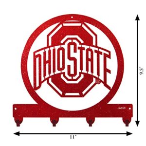 SWEN Products Ohio State Buckeyes Metal Key Chain Hanger - Leash Holder