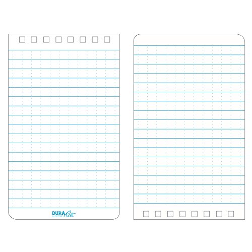 Rite in the Rain Waterproof (DURARITE) Top Spiral Notebook, 3" x 5", White Cover, Universal Pattern (No. 635)