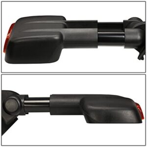 Pair Black Power Heated w/Amber LED Turn Signal Light Side Towing Mirrors Compatible with Silverado Sierra 14-20