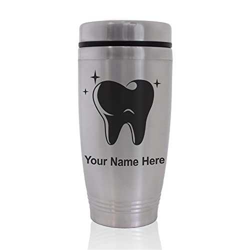 SkunkWerkz Commuter Travel Mug, Tooth, Personalized Engraving Included