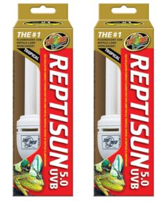 (2 pack) zoo med reptisun 5.0 compact fluorescent lamps - 26w