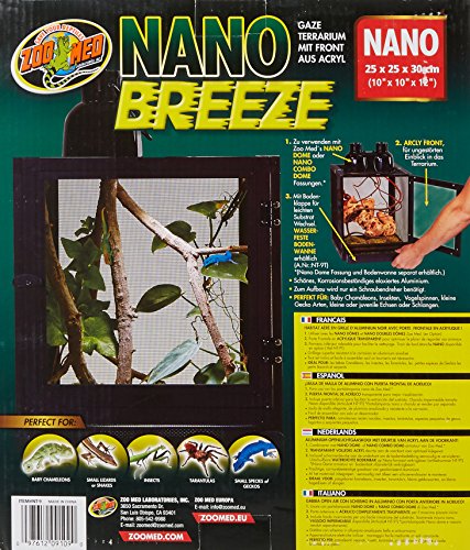 Zoo Med Labs Nano Breeze Alumuninum Screen Cage 10 x 10 x 12