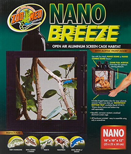 Zoo Med Labs Nano Breeze Alumuninum Screen Cage 10 x 10 x 12