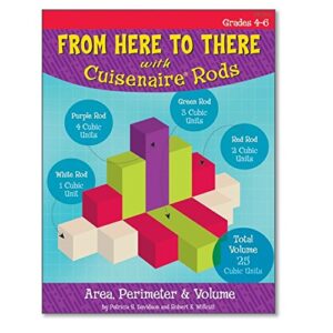 hand2mind eta from here to there with cuisenaire rods: area, perimeter, & volume book