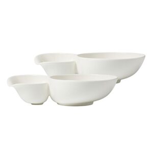 soup passion large soup bowl set of 2 by villeroy & boch - premium porcelain - made in germany - dishwasher and microwave safe - 10.75 x 6.75 x 2.5 inches, white
