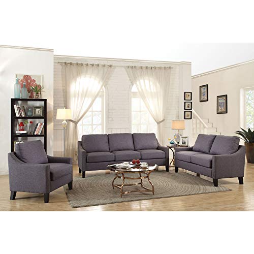 ACME Furniture Zapata Junior Sofa, Gray Linen