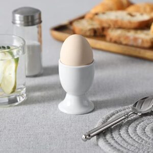 MALACASA Egg Cups, 2'' Porcelain White Egg Cups Holder for Boiled Eggs, Set of 12 Egg Cups, Series Regular