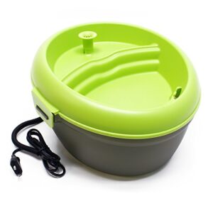 aa aquarium dog water bowl, sharp lime green/translucent black, 1 count (pack of 1), (dh020)