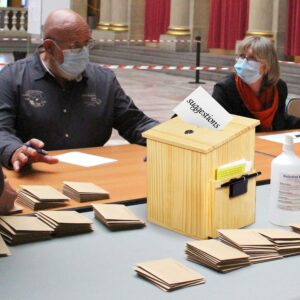 Finished Natural Wood Charity Donation & Suggestion Box Office Ballot Box with Pocket Comes with Locking Hinged Lid for Table Or Counter-top use (Natural Wood)