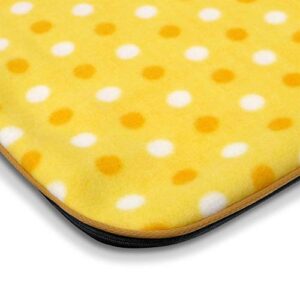 Fluffy Paws – Indoor Pet Bed Warmer Electric Heated Pad with Cover | Dual Temperature & UL-Certified Dog Bed Heated Warmer | Large Pet Bed Heater Measures 20.9 x 28.4 | Yellow Dot