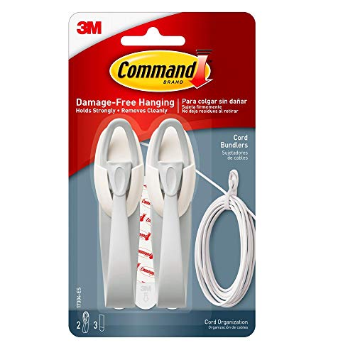 Command Cord Bundlers, White, 3-Pack