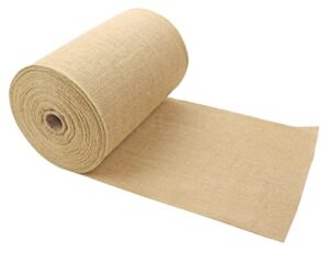 cleverdelights 12" premium burlap roll - 50 yards - no-fray finished edges - natural jute burlap fabric
