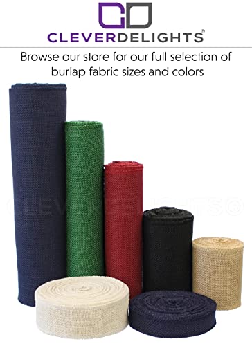 CleverDelights 12" Premium Burlap Roll - 50 Yards - No-Fray Finished Edges - Natural Jute Burlap Fabric