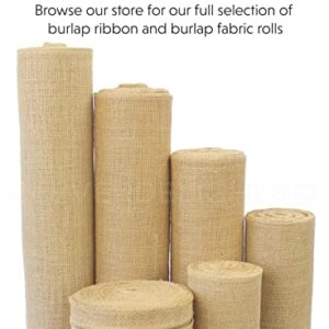 CleverDelights 12" Premium Burlap Roll - 50 Yards - No-Fray Finished Edges - Natural Jute Burlap Fabric