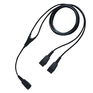 jabra gn style splitter y-training cord (observation- live/mute version), compatible with jabra, liberation, gn netcom headsets - quick disconnect - for coaching, supervising, training, monitoring