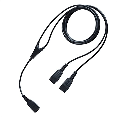 Jabra GN Style Splitter Y-Training Cord (Observation- Live/Mute Version), Compatible with Jabra, Liberation, GN Netcom Headsets - Quick Disconnect - for Coaching, Supervising, Training, Monitoring