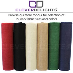 CleverDelights 14" Premium Burlap Roll - 10 Yards - No-Fray Finished Edges - Natural Jute Burlap Fabric