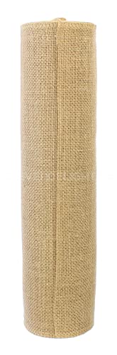 CleverDelights 14" Premium Burlap Roll - 10 Yards - No-Fray Finished Edges - Natural Jute Burlap Fabric