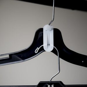 nahanco pb100; 2 1/2" plastic piggy back connectors for clothes hangers, natural (pack of 100)