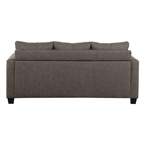 Homelegance Phelps 78" x 58" Fabric Reversible Chaise Sofa, Grayish Brown