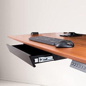 Stand Up Desk Store Add-On Office Sliding Under-Desk Drawer Storage Organizer for Standing Desks (Black)