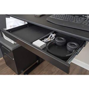 Stand Up Desk Store Add-On Office Sliding Under-Desk Drawer Storage Organizer for Standing Desks (Black)