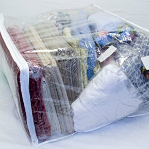 Fba Clear Vinyl Zippered Storage Bags 24x20x11 Inch Set of 5