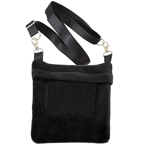 Exotic Nutrition Economy Carry Bonding Pouch (Black) - for Sugar Gliders, Squirrels, Marmosets, Hamsters, Rodents, Rats, Reptiles, & Other Small Pets