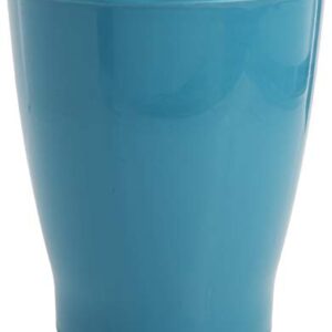 iDesign Round Plastic Waste Basket, The Franklin Collection – 7.7" x 7.7" x 9.1", Teal Blue