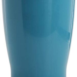 iDesign Round Plastic Waste Basket, The Franklin Collection – 7.7" x 7.7" x 9.1", Teal Blue