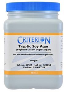 hardy diagnostics tryptic soy agar (tsa), criterion dehydrated culture media, 500gm wide-mouth bottle