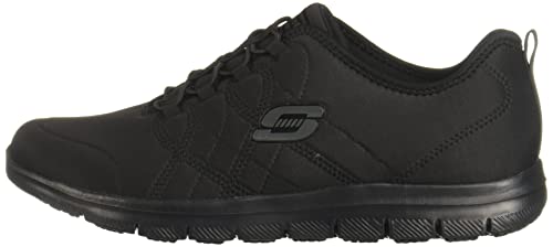 Skechers Women's Ghenter Srelt Work Shoe, Black, 8 M US