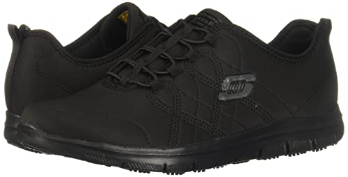 Skechers Women's Ghenter Srelt Work Shoe, Black, 8 M US