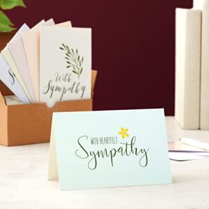 Best Paper Greetings 48-Pack of Assorted Sympathy Cards with Envelopes Included Featuring Floral Designs Sympathy - Pastel Floral