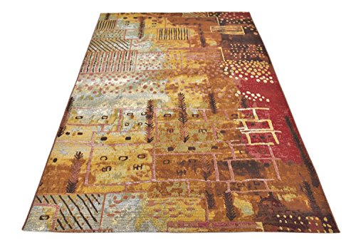 Unique Loom Outdoor Modern Collection Area Rug - Pine (5' 3" x 8' Rectangle, Multi/ Brown)