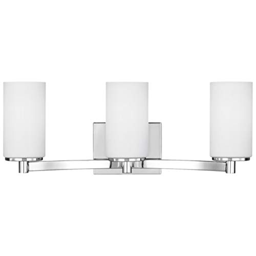 Sea Gull Lighting 4439103-05 Hettinger Three Light Wall/Bath Vanity Style Lights, Chrome Finish