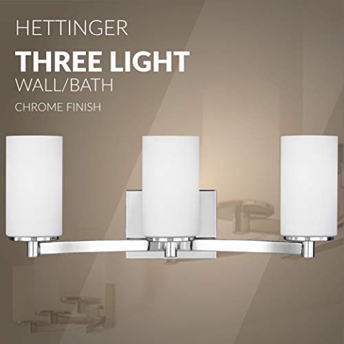 Sea Gull Lighting 4439103-05 Hettinger Three Light Wall/Bath Vanity Style Lights, Chrome Finish