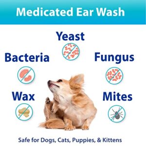 Curaseb Dog Ear Infection Treatment Solution – Soothes Itchy & Inflamed Ears – Cleans Debris and Buildup - 12oz